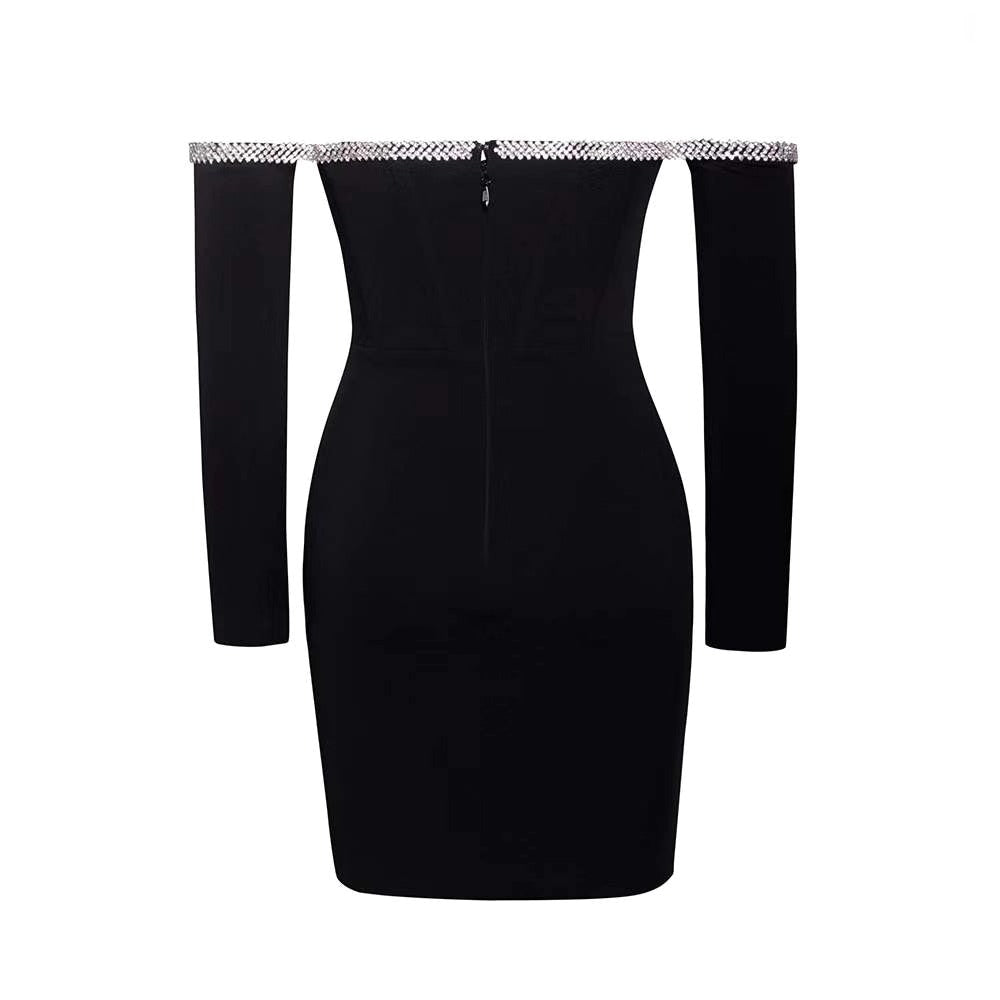 Strapless Rhinestone Elegant Dress