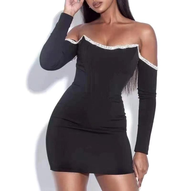 Strapless Rhinestone Elegant Dress