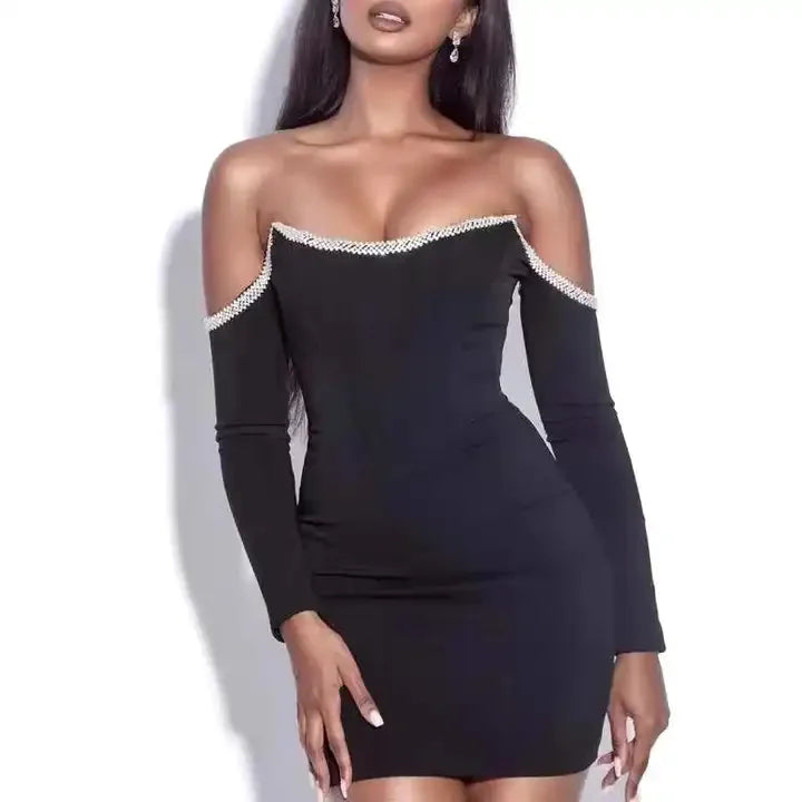 Strapless Rhinestone Elegant Dress