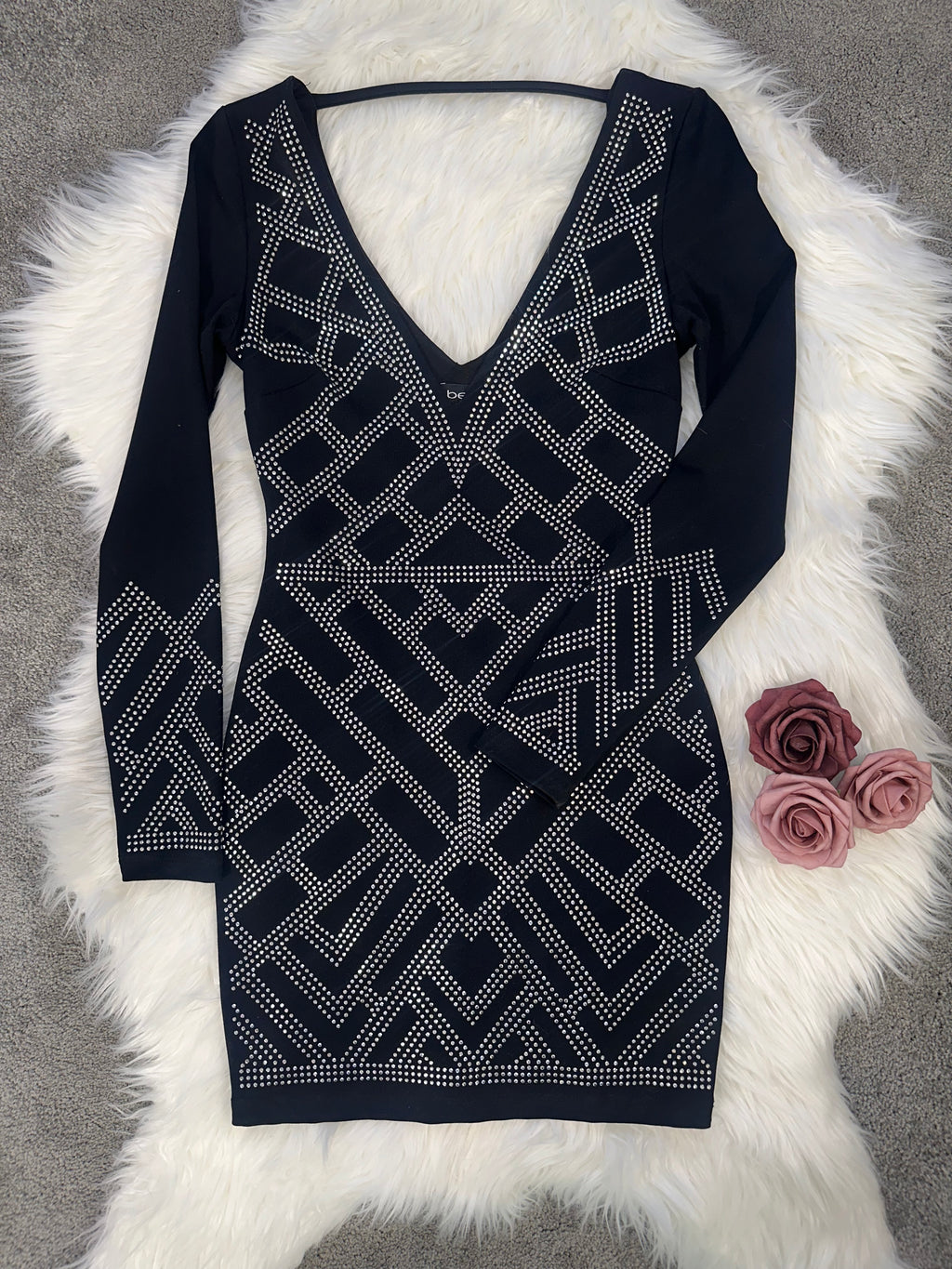 Long Sleeve Detail Mini Dress