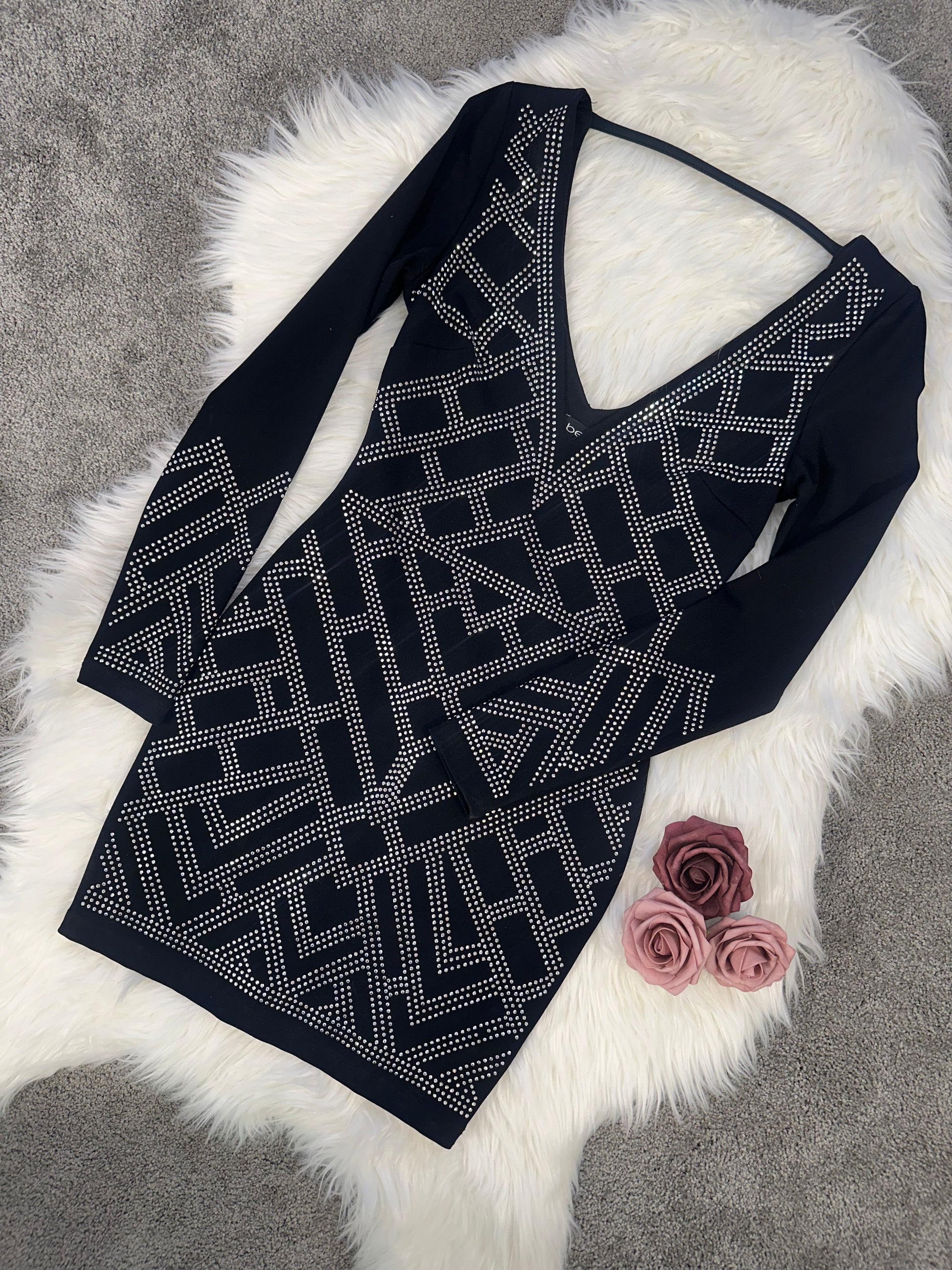 Long Sleeve Detail Mini Dress