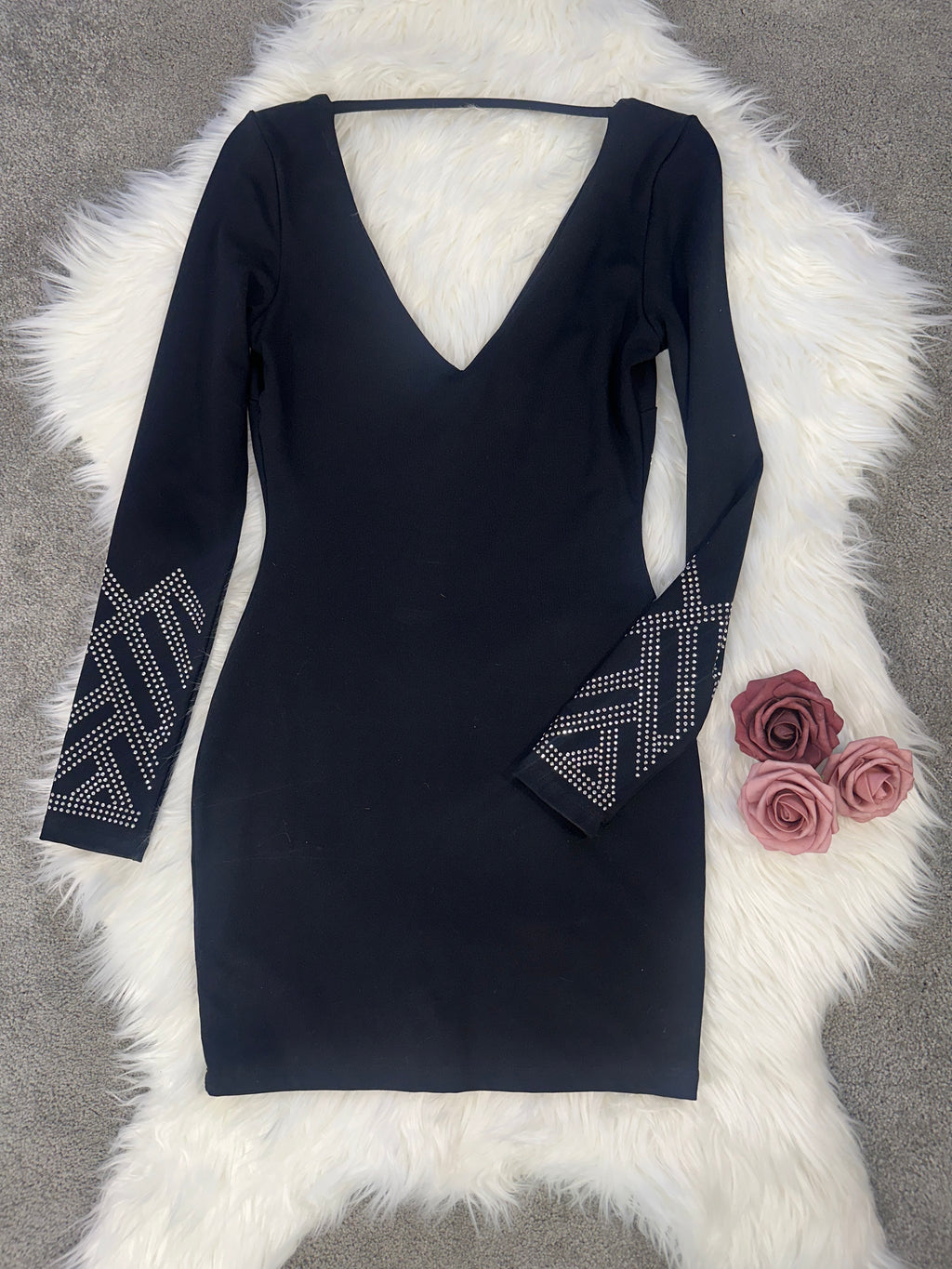 Long Sleeve Detail Mini Dress
